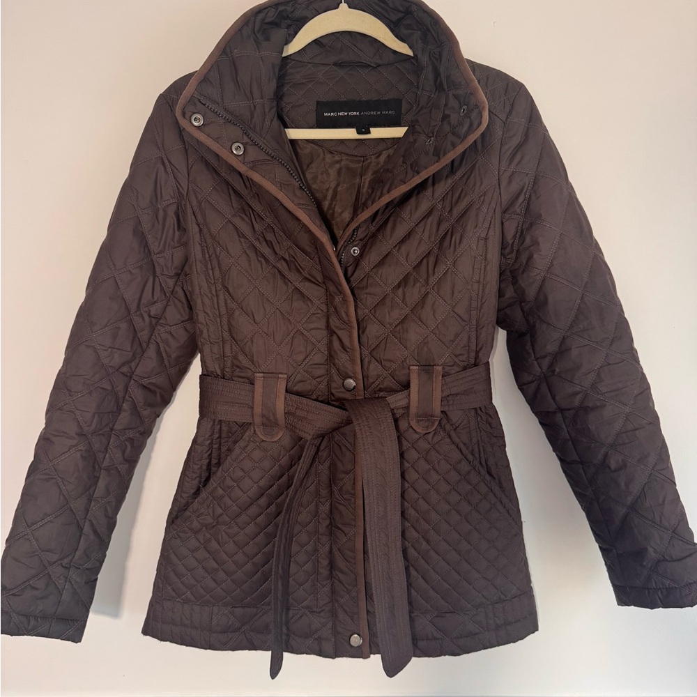 Marc New York Brown Quilted Women's Jacket, Size Small